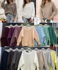 Swetry Damskie WŁOSKA,Size uni,paczka 6szt, mix kolor