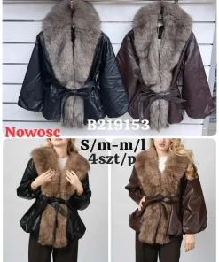 Kurtki skórzane DAMSKA,size s/m-m/xl,Paczka 4szt,1kolor