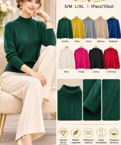 Swetry DAMSKI ,size s/m-l/xl,Paczka 10szt,mix kolor