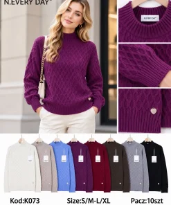 Swetry Damskie,size s/m-l/xl,Paczka 10szt,mix kolor