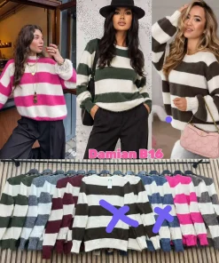Swetry Damskie WŁOSKA,Size uni,paczka 6szt, mix kolor