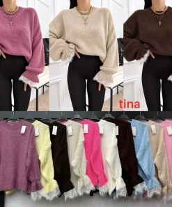 Swetry DAMSKI ,size uni,Paczka 6szt,mix kolor