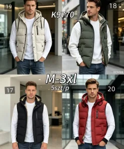 Kamizelki MĘSKA ,size m-3xl,Paczka 5szt,1kolor