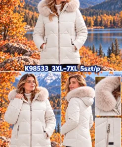 Kurtki DAMSKI ,size 3-7xl,Paczka 5szt,1kolor