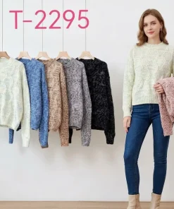 Swetry Damskie,size uni,Paczka 12szt,mix kolor