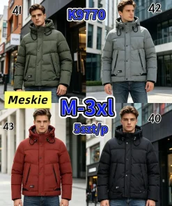 Kurtki MĘSKA ,size m-3xl,Paczka 5szt,1kolor
