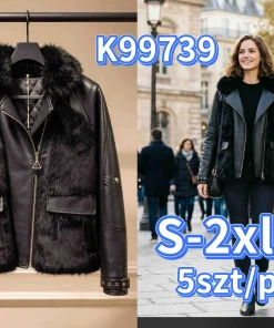 Kurtki skórzane Damskie,size s-2xl,Paczka 5szt,1kolor