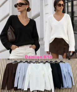 Swetry Damskie WŁOSKA,Size uni,paczka 6szt, mix kolor