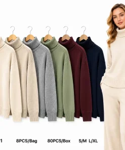 Swetry Damskie,Size s/m-l/xl,Paczka 12szt,mix kolor