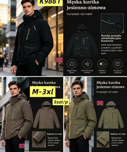 Kurtki MĘSKA ,size m-3xl,Paczka 5szt,1kolor