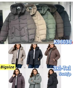 Kurtki Damskie,size 3-7xl,Paczka 5szt,1kolor