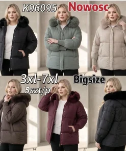 Kurtki Damskie,size 3-7xl,Paczka 5szt,1kolor