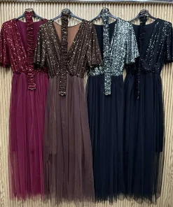 Sukienki Damskie WŁOSKA,Size uni,paczka 6szt, mix kolor