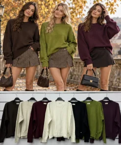 Swetry Damskie WŁOSKA,Size uni,paczka 6szt, mix kolor