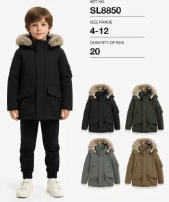 Kurtki DZIECIĘCA,size 4-12lat,Paczka 5szt,1 kolor