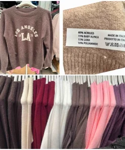 Swetry Damskie WŁOSKA,Size uni,paczka 6szt, mix kolor