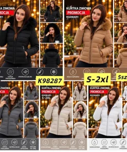 Kurtki Damskie,size s-2xl,Paczka 5szt,1kolor