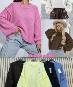 Swetry Damskie WŁOSKA,Size uni,paczka 6szt, mix kolor