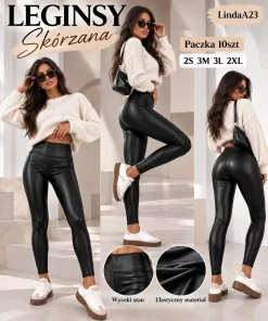 Spodnie skórzane damskie ,size s-2xl,Paczka 10szt,1kolor