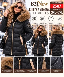 Kurtki damskie,size 3-7xl,Paczka 5szt,1kolor