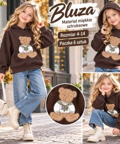 Bluzy DZIECIĘCA,size 4-14lat,Paczka 6szt,1 kolor