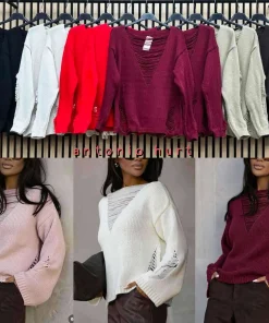 Swetry damskie ,size uni,Paczka 6szt,mix kolor