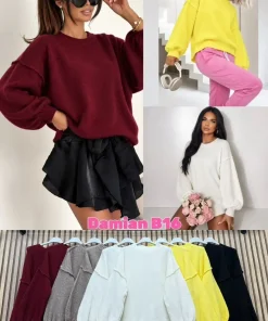 Swetry Damskie WŁOSKA,Size uni,paczka 6szt, mix kolor