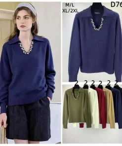 Swetry Damskie,Size m/l-xl/2xl,Paczka 12szt,mix kolor