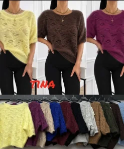 Swetry DAMSKA,size uni,Paczka 6szt,mix kolor