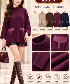 Swetry DAMSKI ,size s/m-l/xl,Paczka 10szt,mix kolor