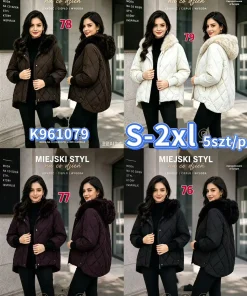 Kurtki DAMSKI ,size s-2xl,Paczka 5szt,1kolor
