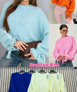 Swetry Damskie WŁOSKA,Size uni,paczka 6szt, mix kolor