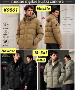 Kurtki MĘSKA ,size m-3xl,Paczka 5szt,1kolor