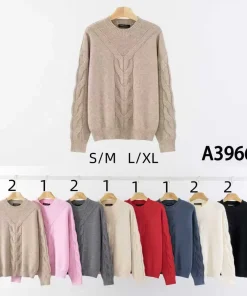 Swetry Damskie,Size s/m-l/xl,Paczka 12szt,mix kolor