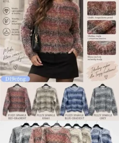 Swetry Damskie WŁOSKA,Size uni,paczka 6szt, mix kolor