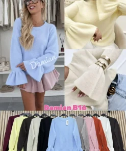 Swetry Damskie WŁOSKA,Size uni,paczka 6szt, mix kolor