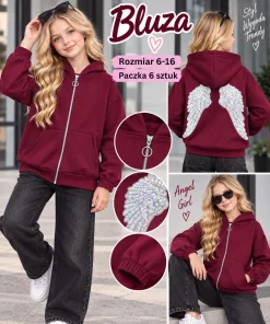 Bluzy DZIECIĘCA,size 6-16lat,Paczka 6szt,1 kolor