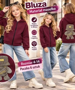 Bluzy DZIECIĘCA,size 4-14lat,Paczka 6szt,1 kolor