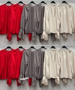 Bluzki Damskie WŁOSKA,Size uni,paczka 6szt, mix kolor