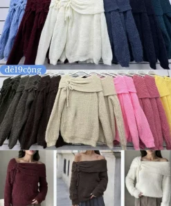 Swetry Damskie WŁOSKA,Size uni,paczka 6szt, mix kolor