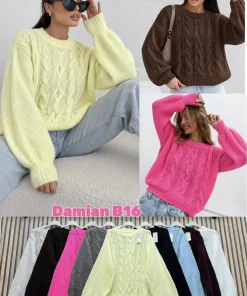 Swetry Damskie WŁOSKA,Size uni,paczka 6szt, mix kolor