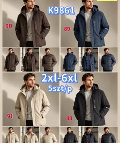 Kurtki MĘSKA ,size 2-6xl,Paczka 5szt,1kolor