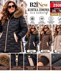Kurtki damskie,size 3-7xl,Paczka 5szt,1kolor