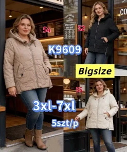 Kurtki DAMSKI ,size 3-7xl,Paczka 5szt,1kolor