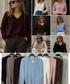 Swetry Damskie,size uni,Paczka 12szt,mix kolor
