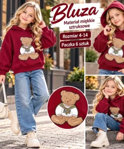 Bluzy DZIECIĘCA,size 4-14lat,Paczka 6szt,1 kolor