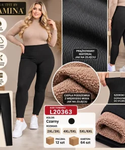 Leginsy Damskie,size 2/3-5/6xl,Paczka 12szt,1kolor