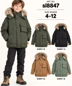 Kurtki DZIECIĘCA,size 4-12lat,Paczka 5szt,1 kolor