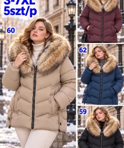Kurtki DAMSKI ,size 3-7xl,Paczka 5szt,1kolor