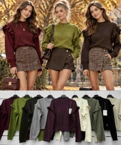 Swetry Damskie WŁOSKA,Size uni,paczka 6szt, mix kolor